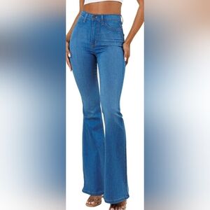 Vibrant Blue Flare Women's Jeans